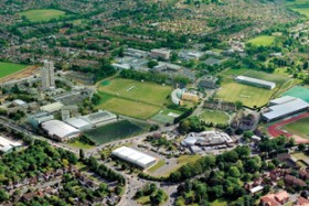 Aerial view of Loughborough University Campus